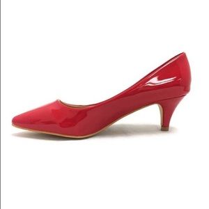 Red Patent High Heel Pumps